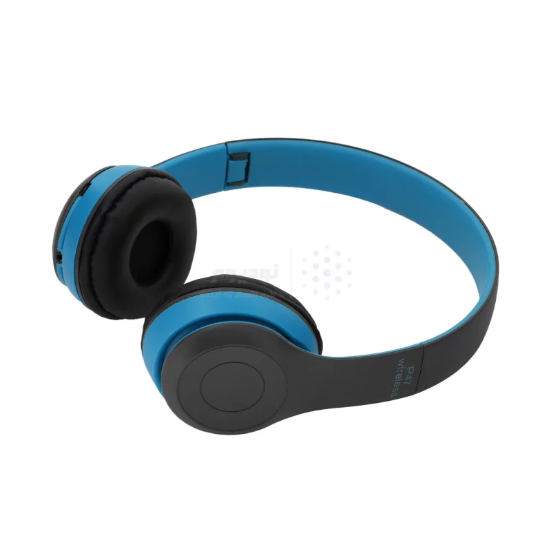 هدفون بی سیم مدل P47 - آبی طوسی - تصویر 11
