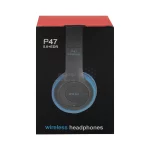 هدفون بی سیم مدل P47 - آبی طوسی - تصویر 3