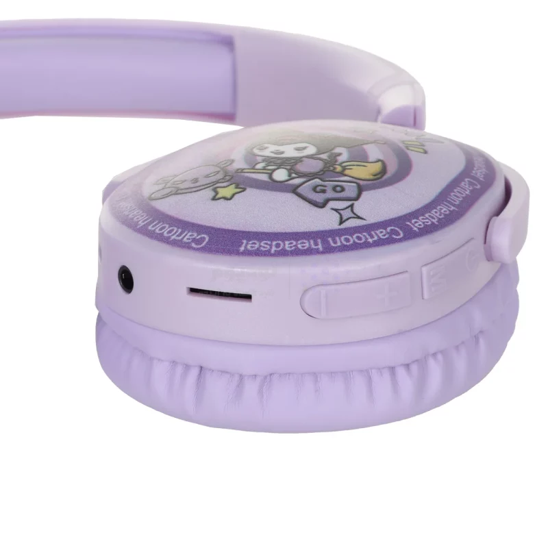 هدفون فانتزی بی سیم Kuromi مدل KT-300A - بنفش - تصویر 4