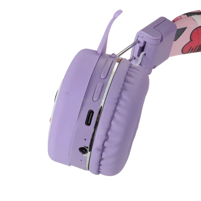 هدفون فانتزی بی سیم Kuromi مدل AH-906Y - یاسی - تصویر 4