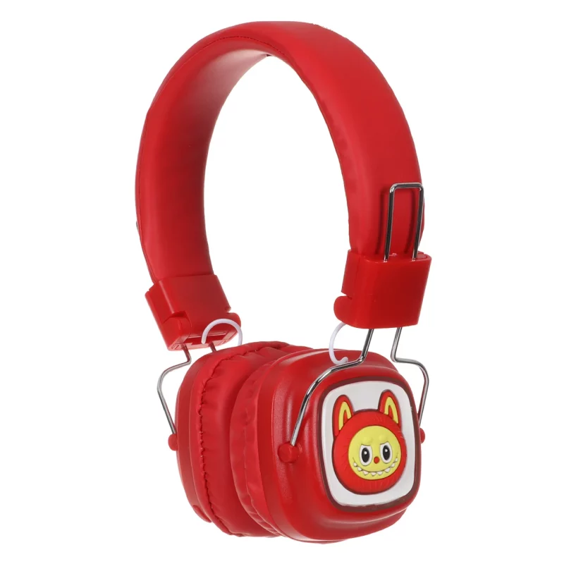 هدفون فانتزی بی سیم Labubu مدل AH-816G - قرمز - تصویر 2