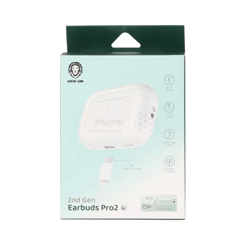 ایرفون بی‌ سیم Green Lion مدل Ear Buds Pro2 G1 GNTWSPRO2GWH - سفید - MN - تصویر 7