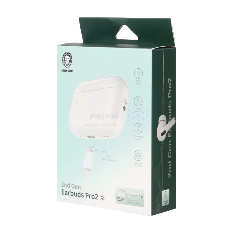 ایرفون بی‌ سیم Green Lion مدل Ear Buds Pro2 G1 GNTWSPRO2GWH - سفید - MN - تصویر 8