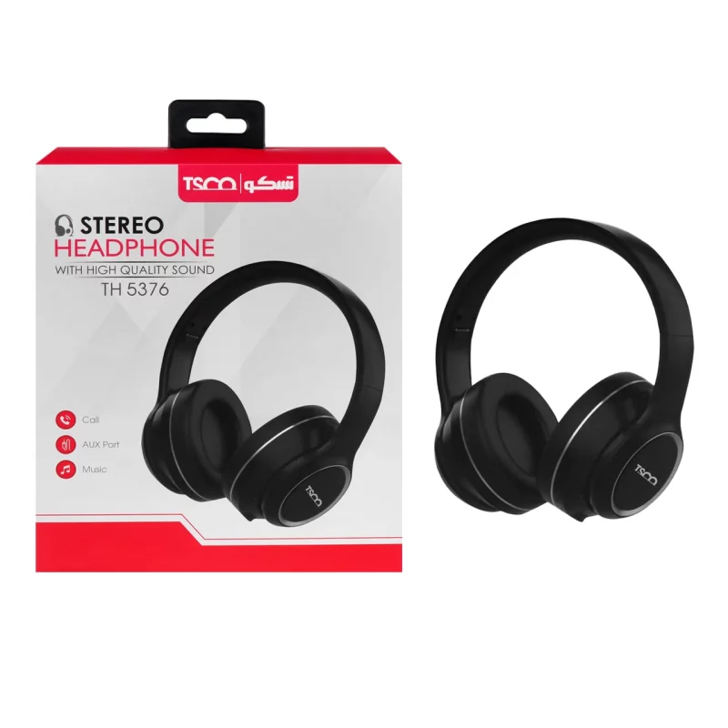 هدفون بی سیم TSCO مدل TH 5376 - مشکی - تصویر 2