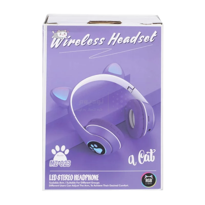 هدفون فانتزی بی سیم a cat مدل MZ-023 - بنفش - تصویر 12