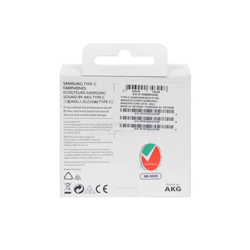 هندزفری با سیم با پورت Type-C سامسونگ AKG مدل S23 - مشکی - DST (گارانتی شش ماهه) - درجه یک - تصویر 3