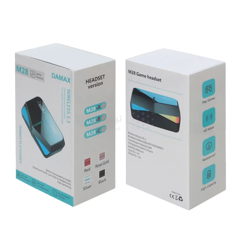 ایرفون بی سیم DAMAX مدل M28 - مشکی - تصویر 6