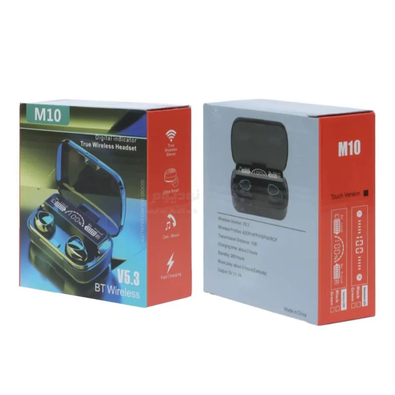 ایرفون بی سیم مدل M10 - مشکی - تصویر 6