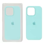 قاب سیلیکونی پاک کنی اورجینال Apple iPhone 16 Pro Max - سبز آبی (پک اصلی )