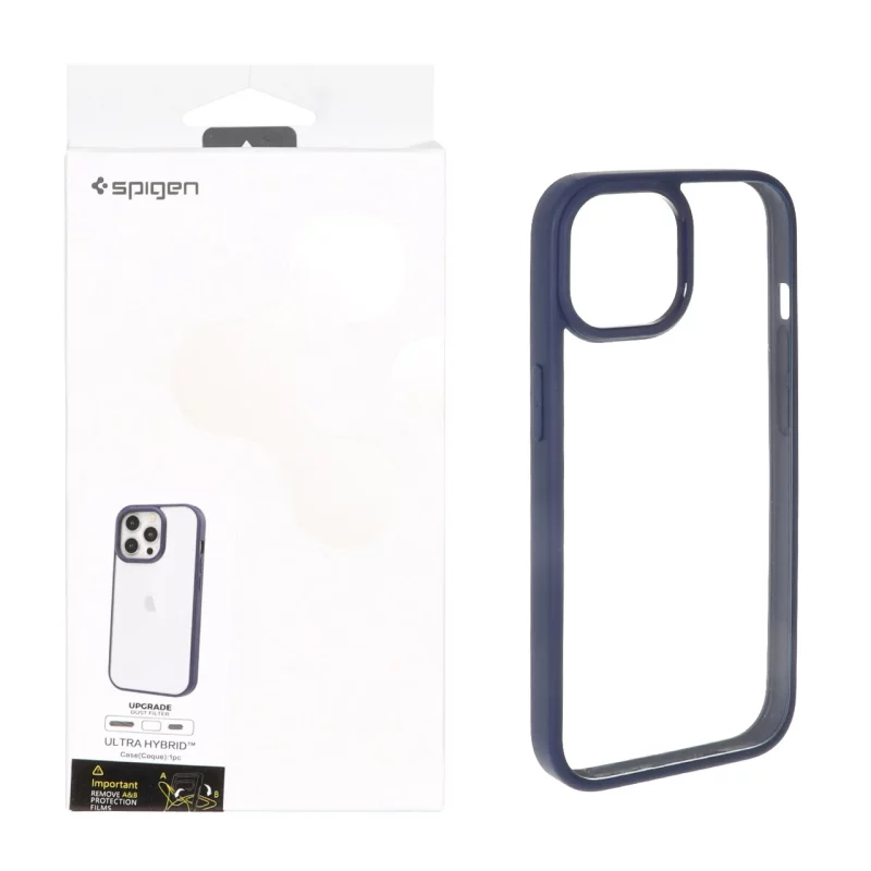 قاب اورجینال Spigen با توری اسپیکر فلزی Apple iPhone 15 / iPhone 14 / iPhone 13 - سرمه ای (پک دار) - تصویر 2