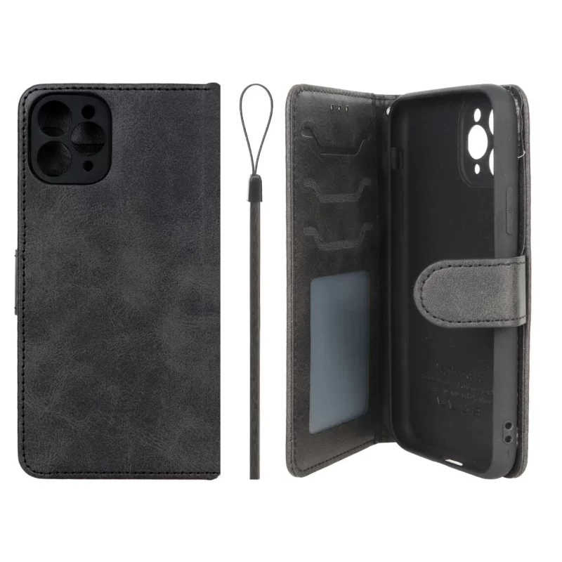 کیف موبایل مگنتی درجه یک داخل خز MNC Plus مدل Apple iPhone 11 Pro - مشکی - تصویر 2