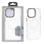 قاب QY مات Magsafe لنز آلومینیومی Apple iPhone 15 Pro Max - مشکی (پک دار)