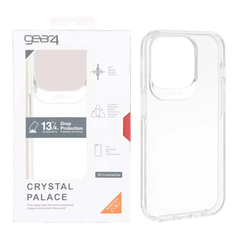 قاب Gear4 Crystal Palace شفاف Apple iPhone 15 Pro - (پک دار) - تصویر 2