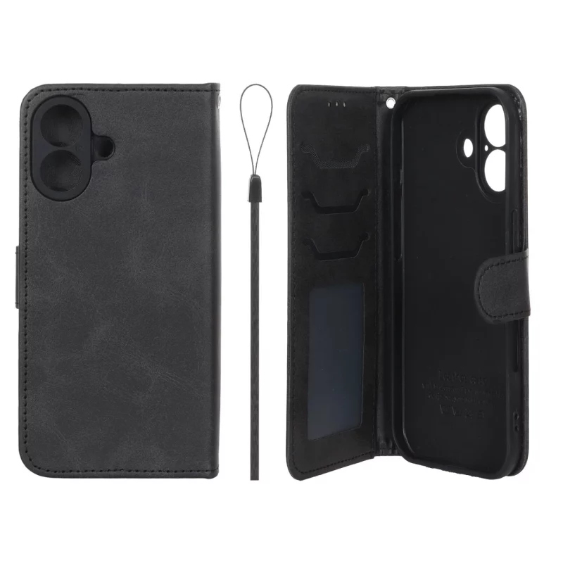 کیف موبایل مگنتی درجه یک داخل خز MNC Plus مدل Apple iPhone 17 - مشکی - تصویر 2