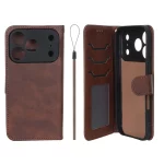 کیف موبایل مگنتی درجه یک داخل خز MNC Plus مدل Apple iPhone 17 Pro - قهوه ای