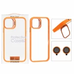 قاب BRACKET لنز آلومینیومی با ست محافظ لنز رینگی Apple iPhone 11 - نارنجی (پک دار)