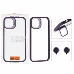 قاب BRACKET لنز آلومینیومی با ست محافظ لنز رینگی Apple iPhone 11 - بنفش (پک دار)