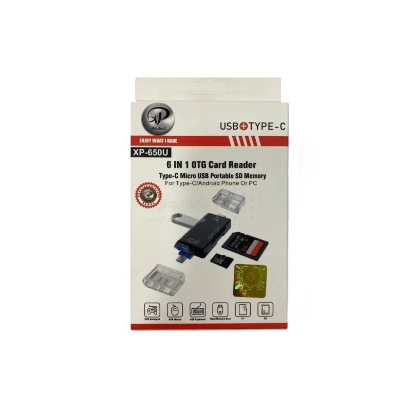 رم ریدر شش کاره XP Product مدل XP-650U - مشکی - تصویر 6