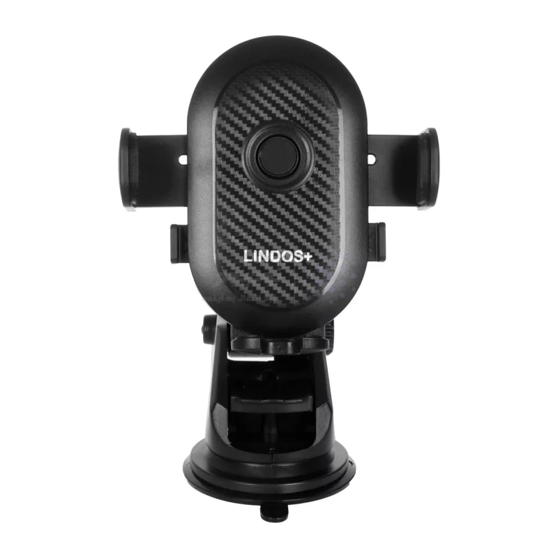 هولدر گوشی موبایل پایه دار +Lindos مدل HL-12 - مشکی - تصویر 3