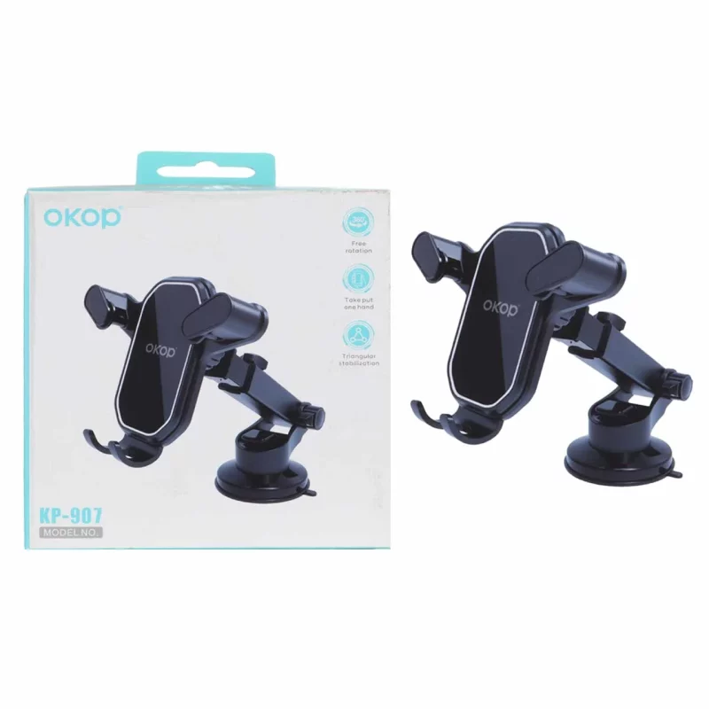 هولدر پایه دار گوشی موبایل Okop مدل KP-907 - مشکی - تصویر 2