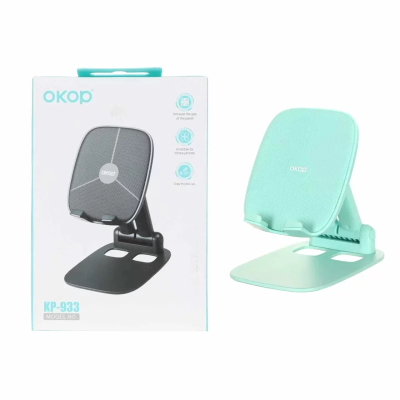 هولدر گوشی موبایل رومیزی Okop مدل KP-933 - سبز - تصویر 2