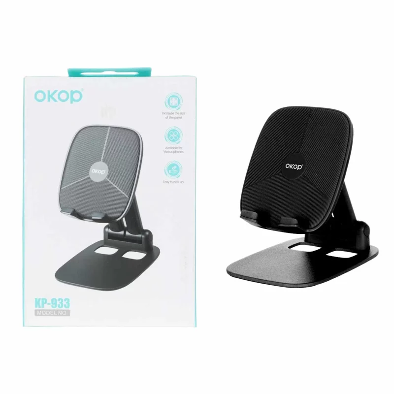 هولدر گوشی موبایل رومیزی Okop مدل KP-933 - مشکی - تصویر 2