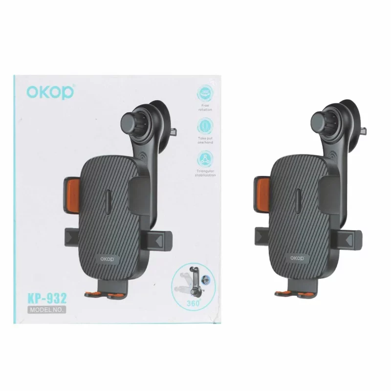 هولدر گوشی موبایل دریچه کولری Okop مدل KP-932- مشکی - تصویر 2