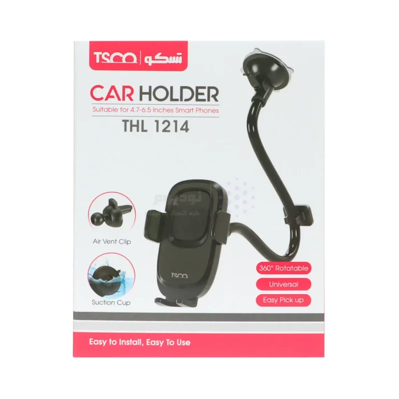 هولدر گوشی موبایل پایه دار TSCO مدل THL 1214 - مشکی (به همراه گیره اتصال به دریچه کولر) - تصویر 5