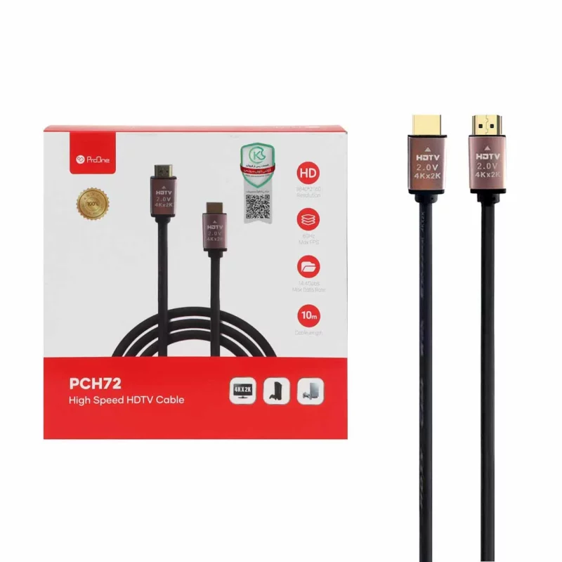 کابل 10 متری ProOne HDMI مدل PCH72 - مشکی - تصویر 2