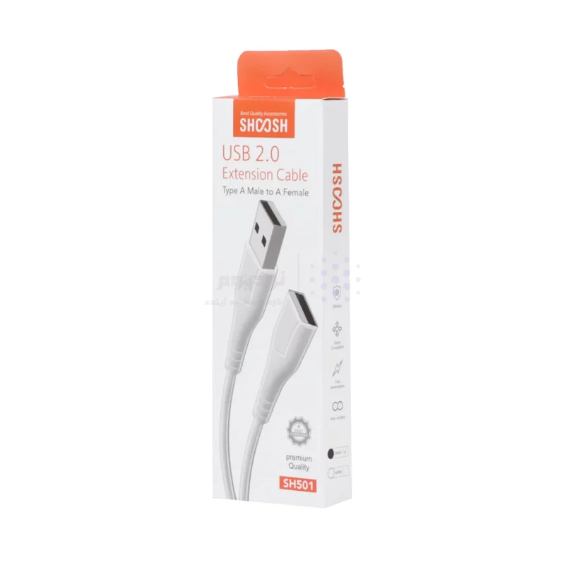 کابل افزایش طول 1.5 متری Shoosh USB2.0 مدل SH501 - مشکی - SMO - تصویر 3