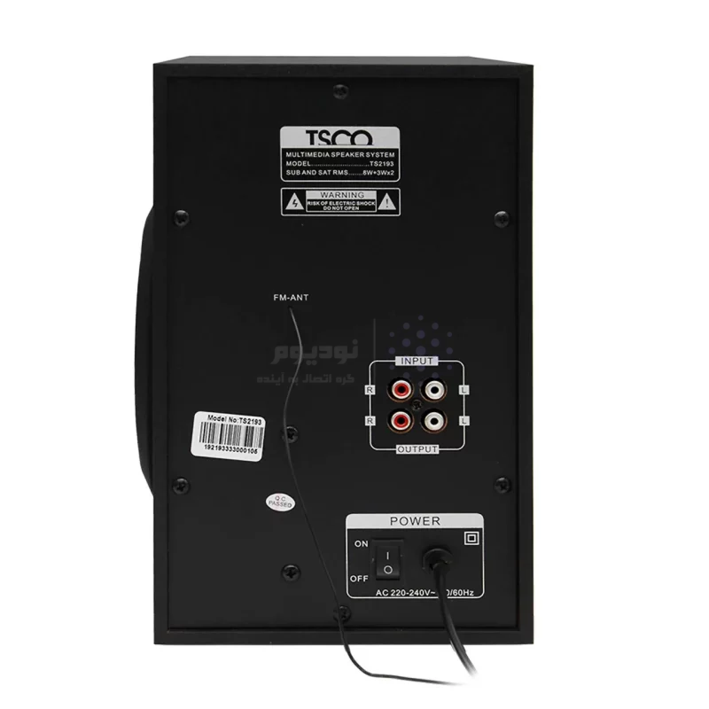 اسپیکر رومیزی TSCO مدل TS 2193 - مشکی (گارانتی 24 ماهه تسکو ) - تصویر 5