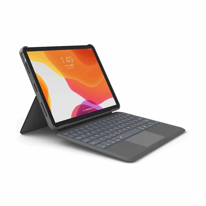 کاور کیبورد دار مغناطیسی بی سیم 10.5 و iPad 10.2 اینچ Wiwu مدل Combo - خاکستری MN - تصویر 2