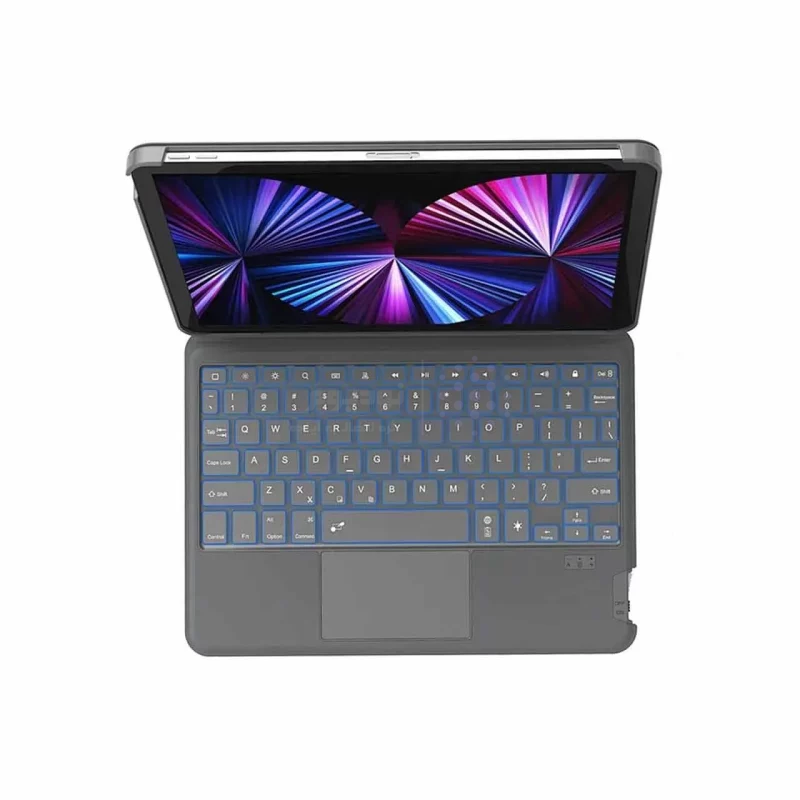 کاور کیبورد دار مغناطیسی بی سیم 10.5 و iPad 10.2 اینچ Wiwu مدل Combo - خاکستری MN - تصویر 4