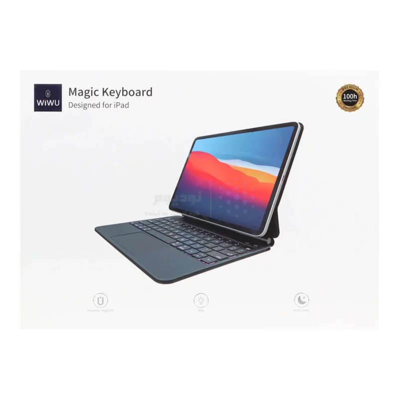 کاور کیبورد دار بی سیم iPad 12.9 اینچ Wiwu مدل MK129 - مشکی MN - تصویر 8