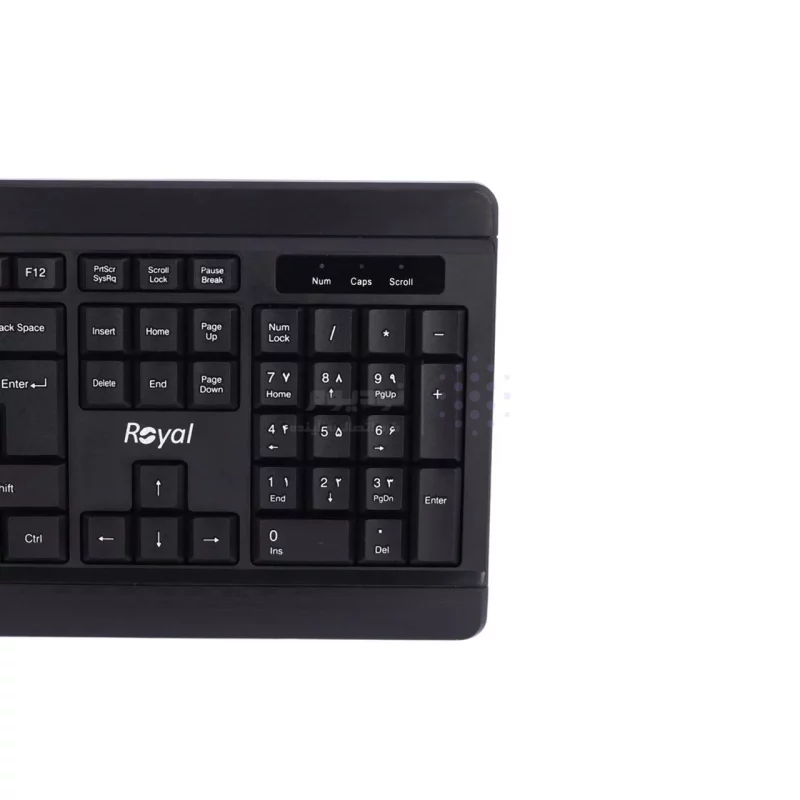 کیبورد باسیم Royal مدل RK-330 - مشکی - RYL - تصویر 5