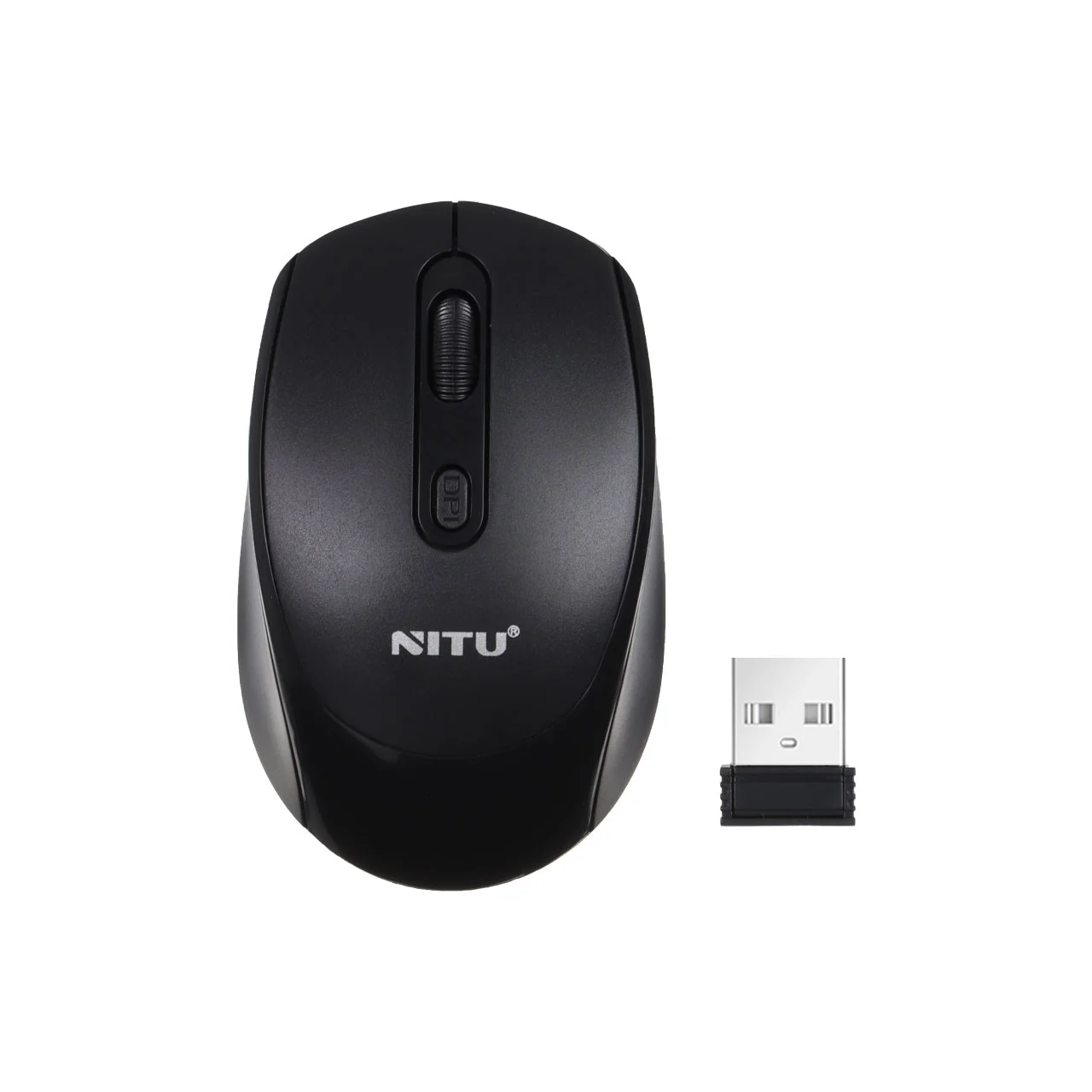 2541-1314914-1 ماوس بی سیم Nitu مدل NWM05 - مشکی (گارانتی 12 ماه تعویض نیکان همراه) - تصویر 1