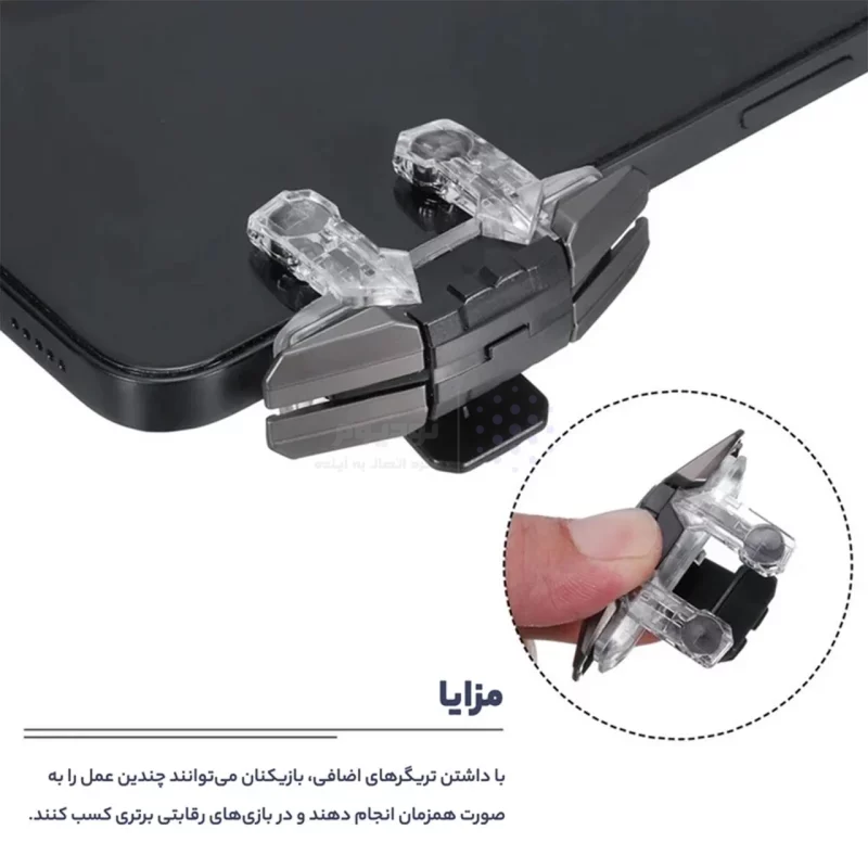 دسته بازی پابجی مدل JS65 - مشکی - TCO - تصویر 4
