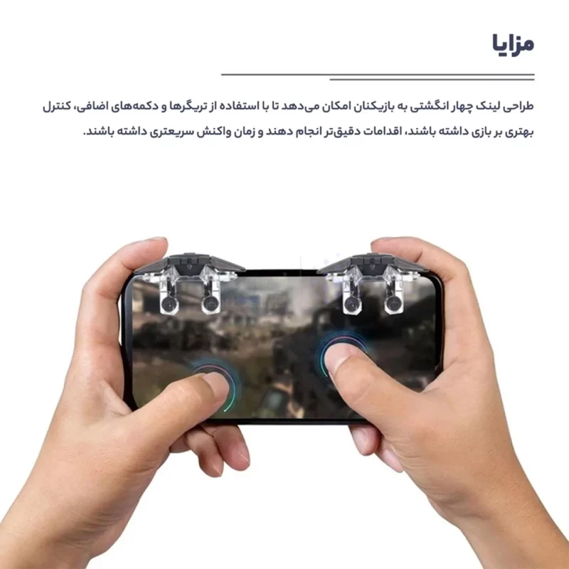دسته بازی پابجی مدل JS65 - مشکی - TCO - تصویر 5