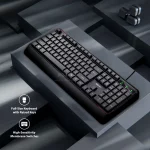 کیبورد باسیم Hatron مدل HK180 - مشکی - تصویر 8