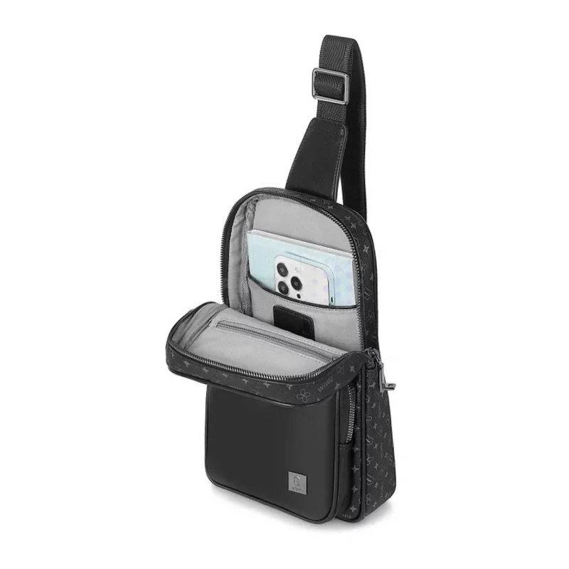 کیف تک بند Wiwu مدل Print Lock Crossbody Bag - مشکی - تصویر 3