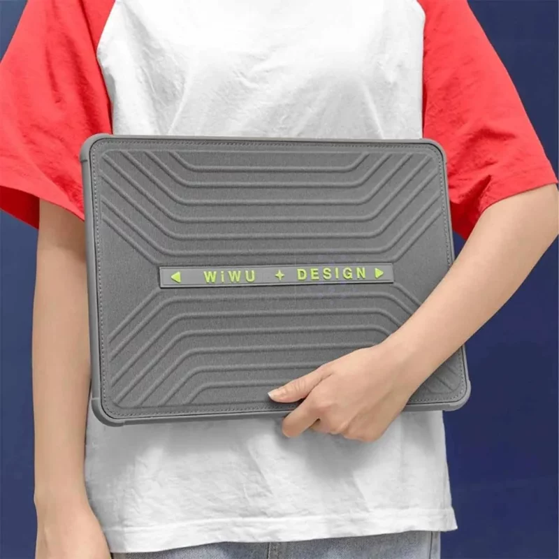 کاور مک بوک 13.6/14.2 اینچی Wiwu مدل Defender Sleeve Pro - خاکستری MN - تصویر 7