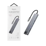 هاب 8 پورت Yesido Type-C مدل HB27 - خاکستری (گارانتی 12 ماه تعویض نیکان همراه)