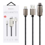 کابل 2 متری Yesido Lightning To HDMI مدل HM12 - مشکی (گارانتی 18 ماه تعویض نیکان همراه)