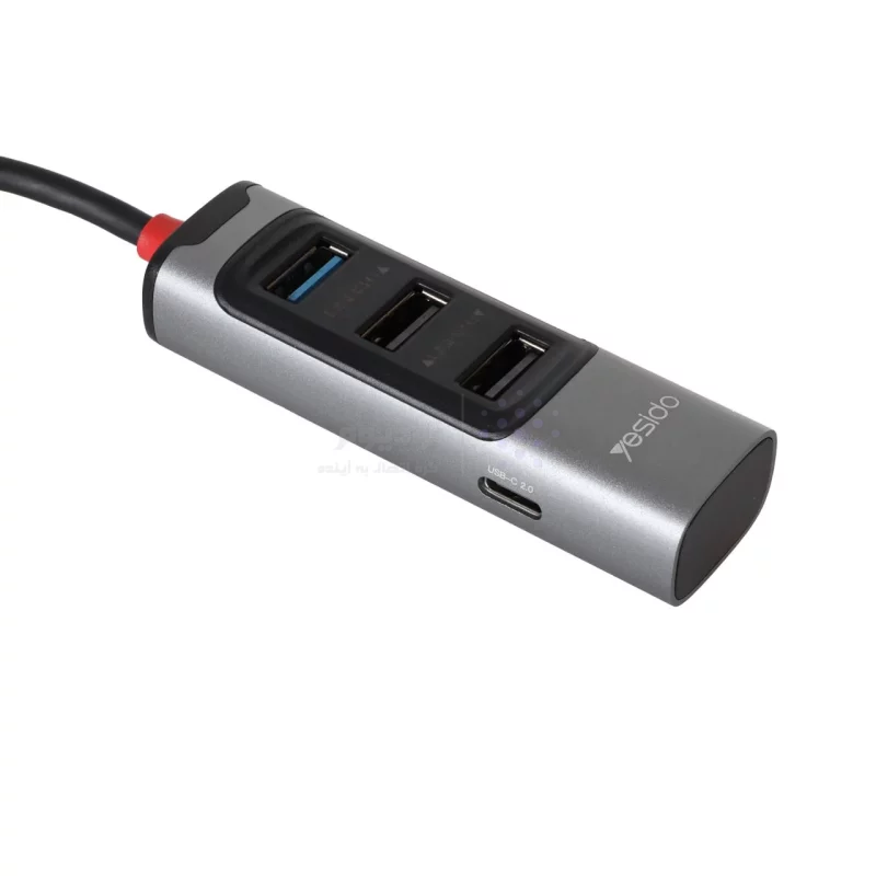 هاب 4 پورت Yesido USB 3.0/Type-C مدل HB19 - خاکستری (گارانتی 18 ماه تعویض نیکان همراه) - تصویر 3