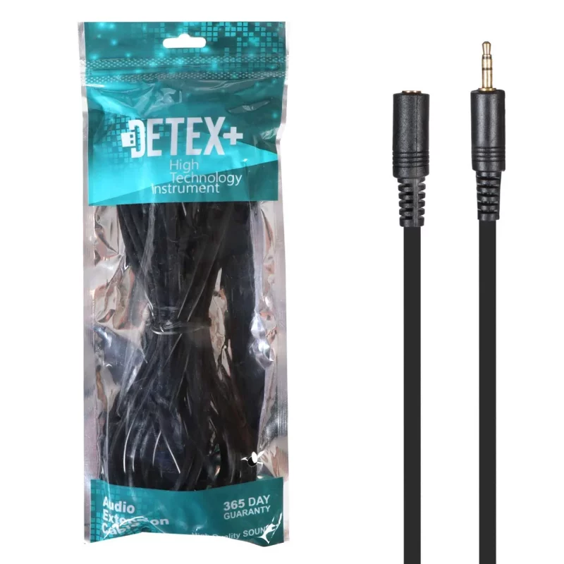 کابل 5 متری افزایش طول صدا +DETEX - مشکی - تصویر 2