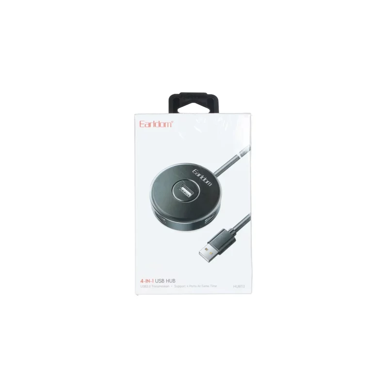 هاب 4 پورت Earldom USB2.0 مدل HUB13 - مشکی - تصویر 2