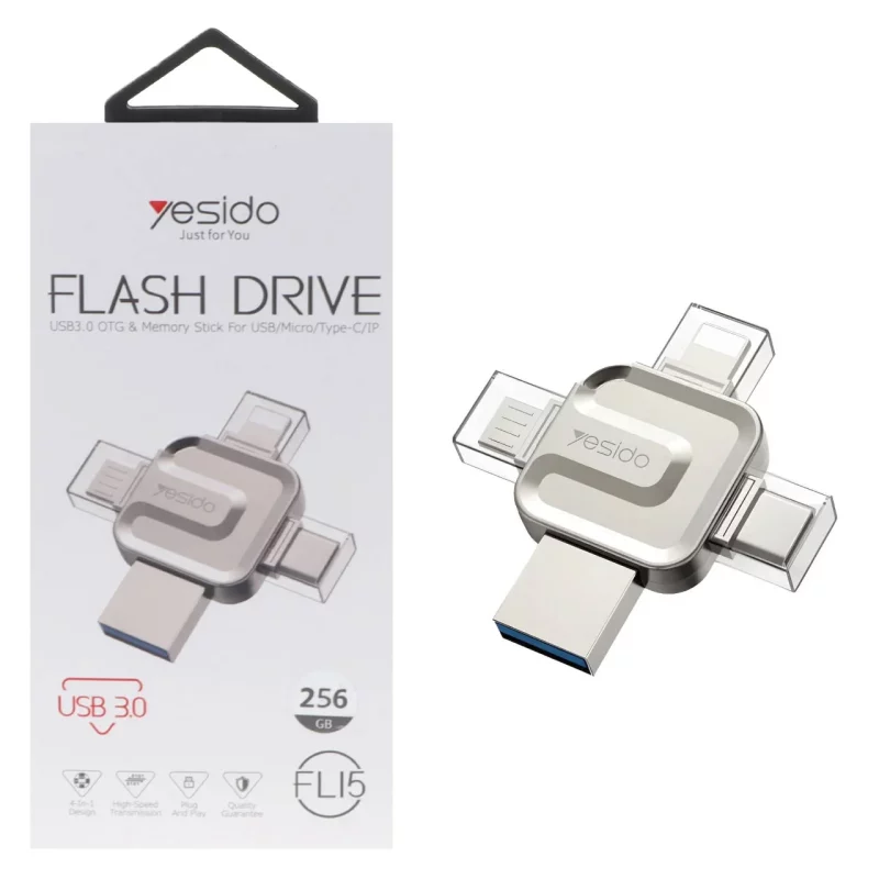 مبدل Yesido USB OTG Flash Memory مدل FL15 ظرفیت 256GB (گارانتی 18 ماه تعویض نیکان همراه) - تصویر 2