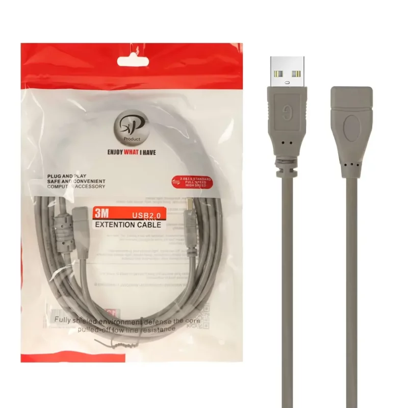 کابل افزایش طول 3 متری - XP Product USB 2.0 - طوسی - RYL - تصویر 2