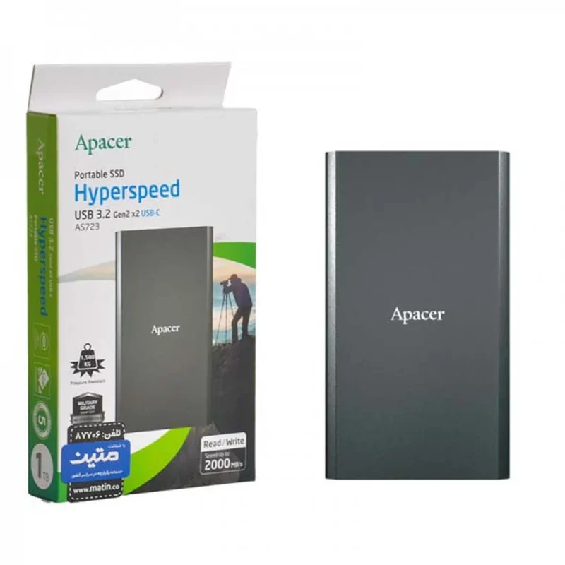 هارد Apacer SSD مدل AS723 Hyperspeed ظرفیت 512GB - مشکی (گارانتی متین) - تصویر 2
