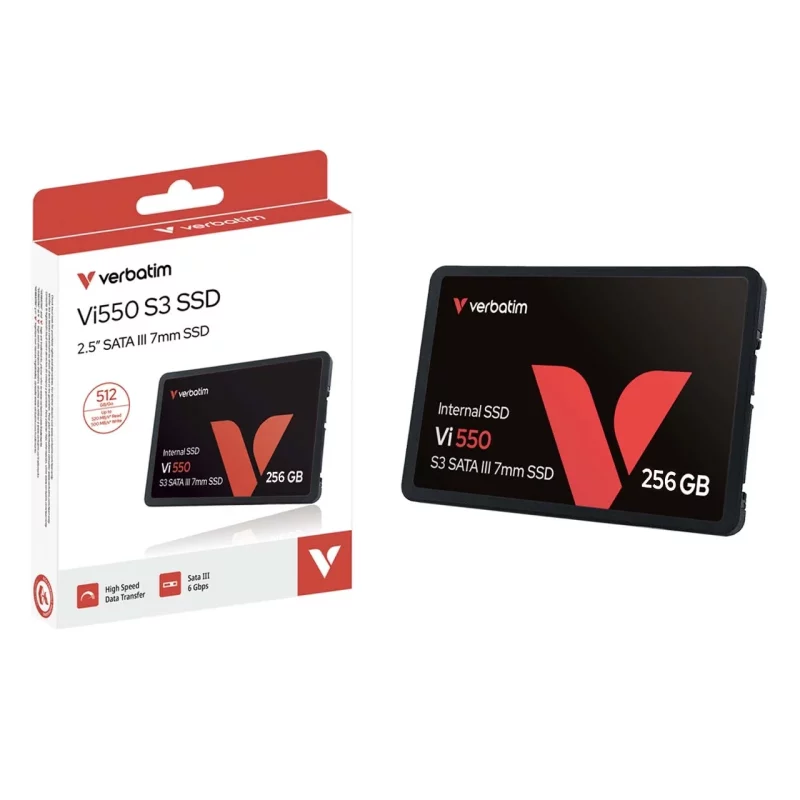 هارد Verbatim SSD مدل Vi550 S3 ظرفیت 256GB - مشکی (گارانتی متین) - تصویر 2